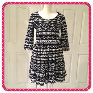 💝JUSTICE 💝 black and white dress for big girls size 18 1/2